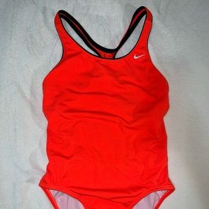 Orange One Piece Cross back Swimsuit